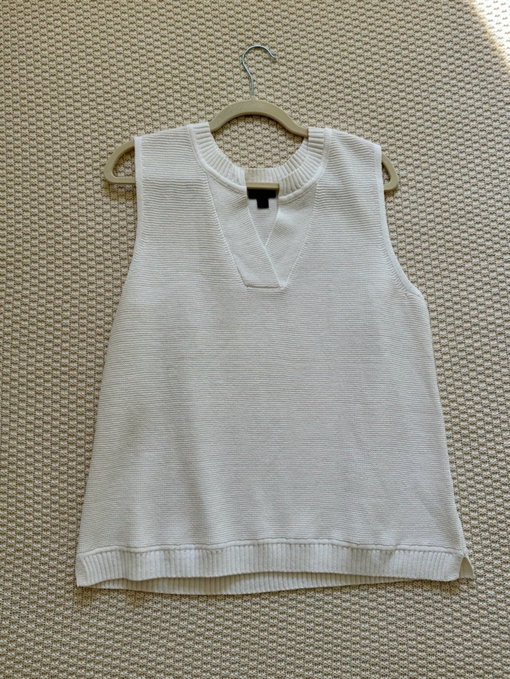 J.Jill Cream Knit Sleeveless Blouse